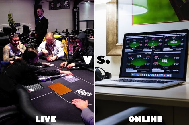 live vs online poker
