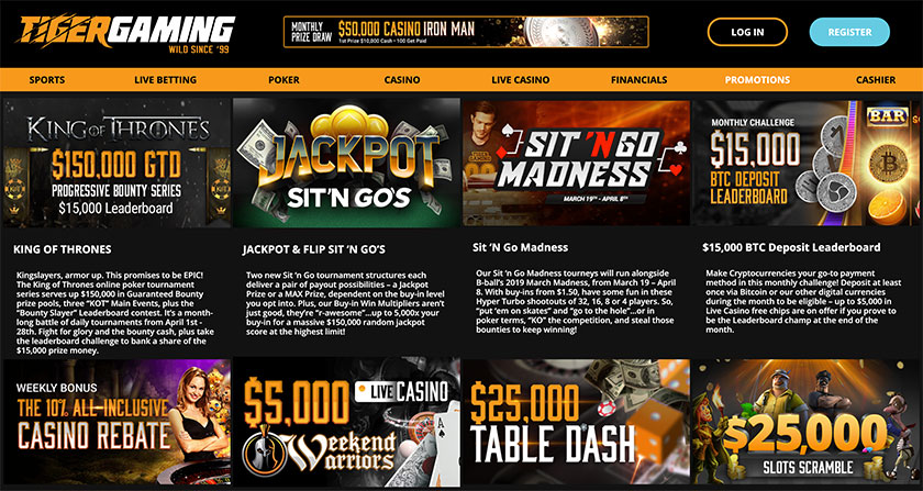 Tiger Gaming poker promotions