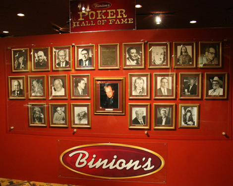 Poker Hall of Fame wall