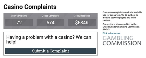 casino complaints
