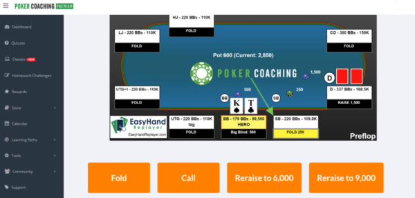 Pokercoaching.com hand quiz