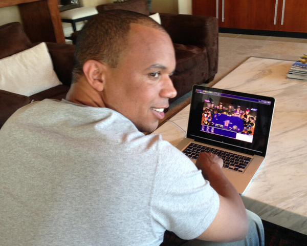 Phil playing online at Ivey Poker